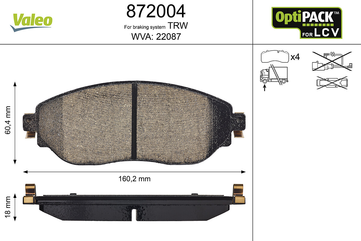 LCV BRAKE PADS VIVARO NV300 TRAFIC III